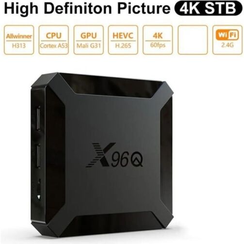 X96Q Smart TV Box Wifi 4k 4go + 64go - TV Box Multimédia - Android 11 – Image 1