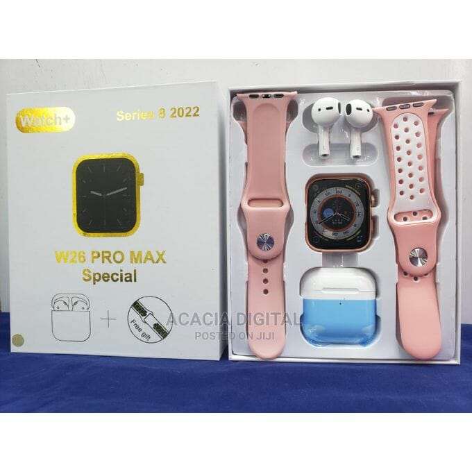 Montre Connectée - W26 Promax - Series 8 Avec écouteur Gratuit - ROSE – Image 1