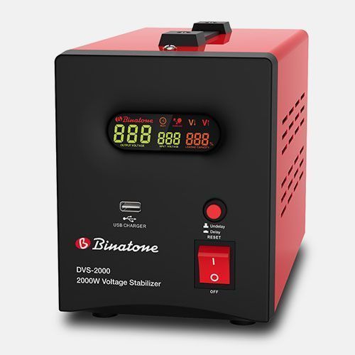 Stabilisateur/Régulateur Automatique De Tension DVS-2000 - Noir – Image 1