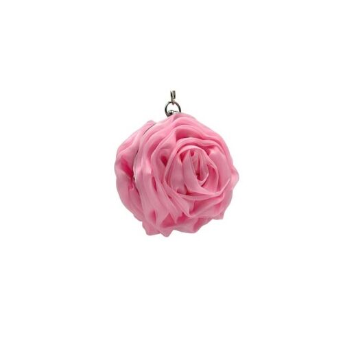 Sac à main en satin doux en forme de rose - Rose – Image 1