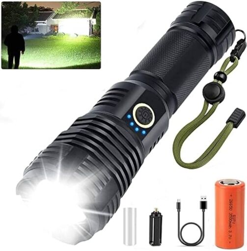 Lampe torche LED L50 rechargeable USB IP68 de terrain – Image 1