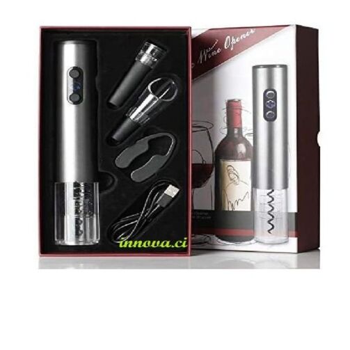 Tire Bouchon De Luxe électrique Rechargeable + 04 Accessoires - Noir – Image 1