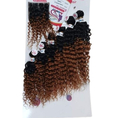 Mèches Naturelles - Closure Multi-raie - Marron/Noir – Image 1