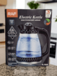 Bouilloire électrique en verre borosilicate, 2L, 2000W