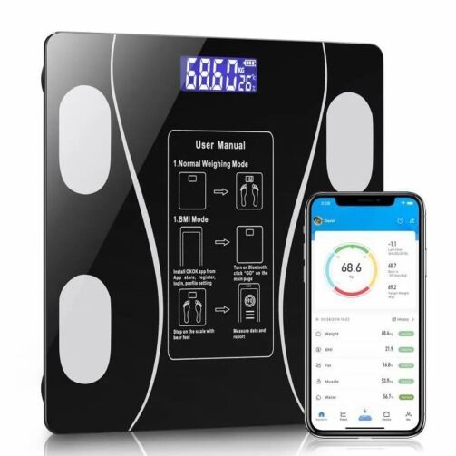 Balance Connectée avec Analyse de 17 Indicateurs - Avec Application via Bluetooth – Image 1