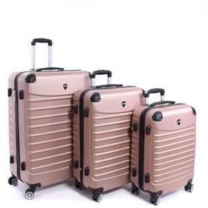 Lot de 3 Valises en polypropylène - Marron – Image 1