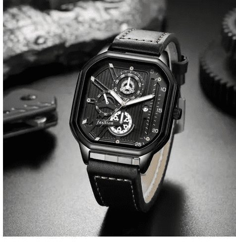 Montre Homme Sport Montre-bracelet En Simili Cuir – Image 1