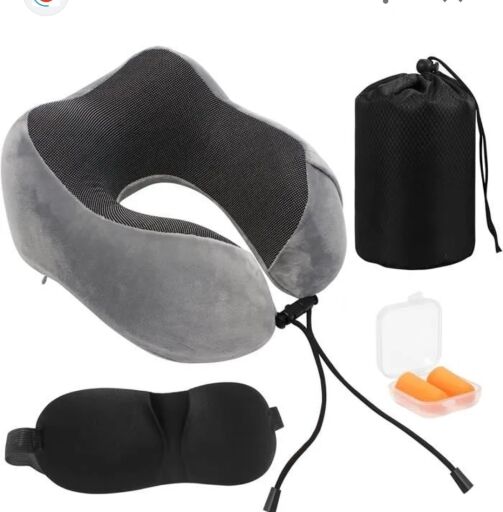 Coussin Cervical & Accessoires Voyage_Gris – Image 1