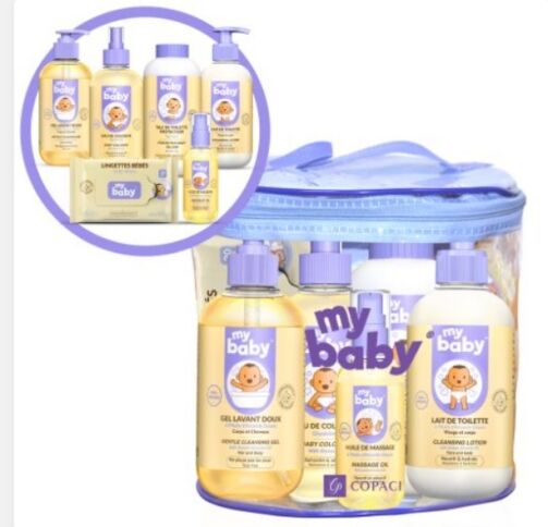 Copaci Bag My Baby- Lait + Gel Douche + Eau De Cologne + Talc + Huile De Massage + Lingettes – Image 1