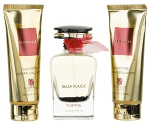 Riiffs Coffret Cadeau Bella Rouge, Eau De Parfum 100ml + Gel Douche 100ml + Lait Pour Le Corps 100ml – Image 1
