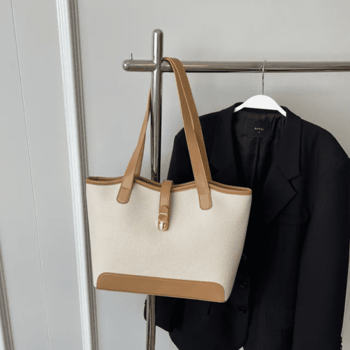 Sac à main Dame beige marron à Bandoulière – Image 1