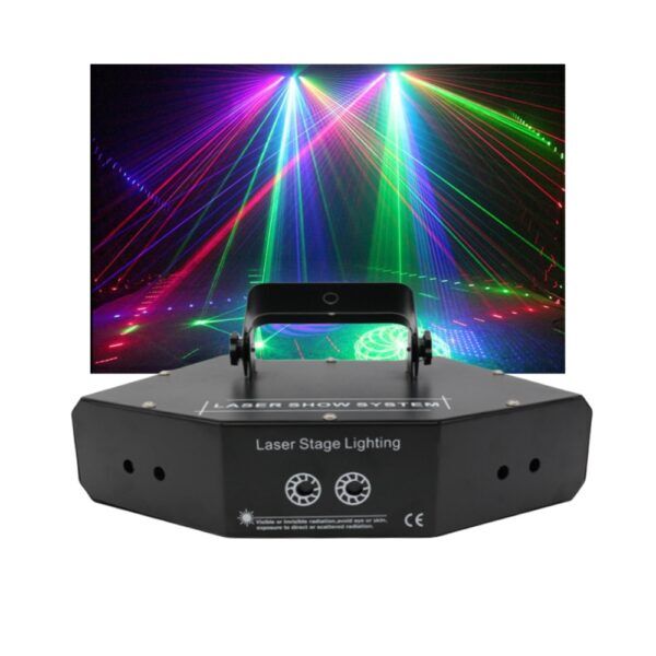 Projecteur lumière laser lumineux 6 yeux