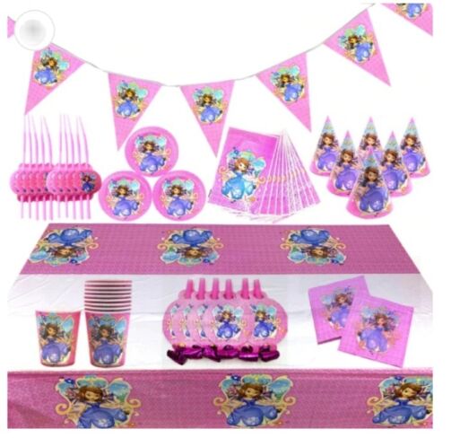 Kit 56 pièces d'anniversaire - Sophia - 6 Enfants – Image 1