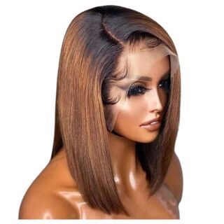 Perruque Frontale Lisse L14 - Marron Noir – Image 1